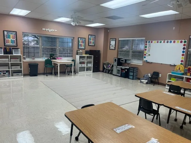 Private kindergarten classroom designed for early learning