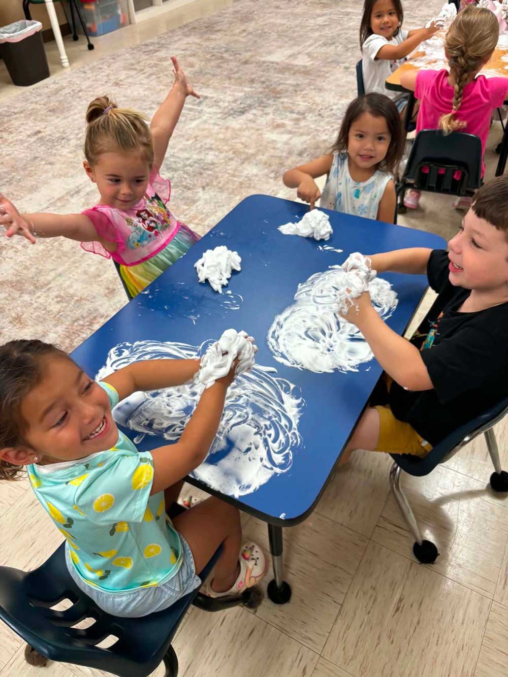 Kindergarten sensory play activity supporting early development